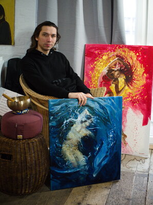 Oleksii Gnievyshev nello studio