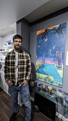 Yaroslav Yasenev im Studio: Opening of Winter Show in Collect Art Gallery in Lymm