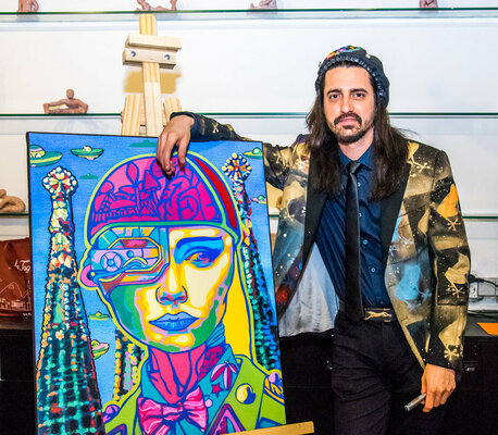 Frank Arias in de studio: Barcelona 2019.