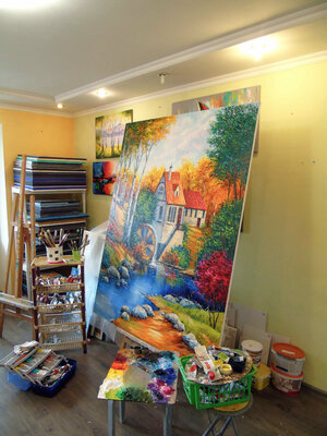 Olha Darchuk en el estudio
