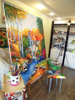Olha Darchuk en el estudio