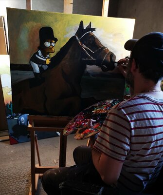 Eddy Vitalone in de studio: Work in progress
