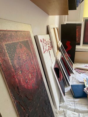 Murad Akbarli en el estudio: New Works In the process of being published 2024 Opole, Poland