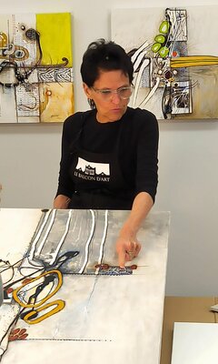 Sylvie Cloutier im Studio: En donnant une conférence sur mon travail...et une démo !!!!!!