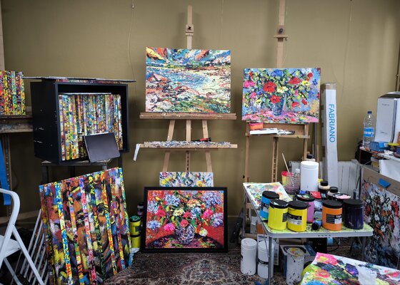 Nathalie Jaguin en el estudio: L'atelier