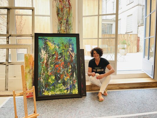 Chrystèle Ferron (Nasca) im Studio: Dans mon nouvel atelier 18 bis rue de la borderie à vitré, depuis juin 2023