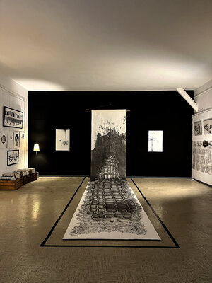 Barbara Christol in the Studio: Source, dessin monumental dans mon atelier © Barbara Christol 2023