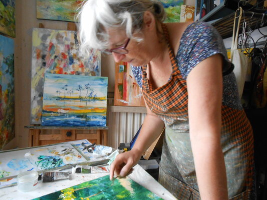 Axelle Bosler nello studio: En plein travail ...