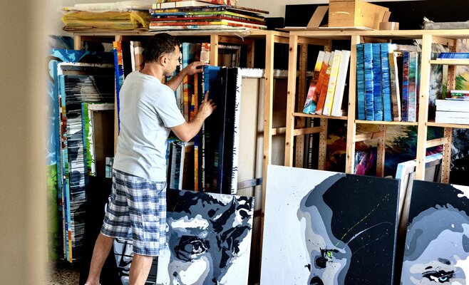 Ivan Lorenzo Frezzini im Studio