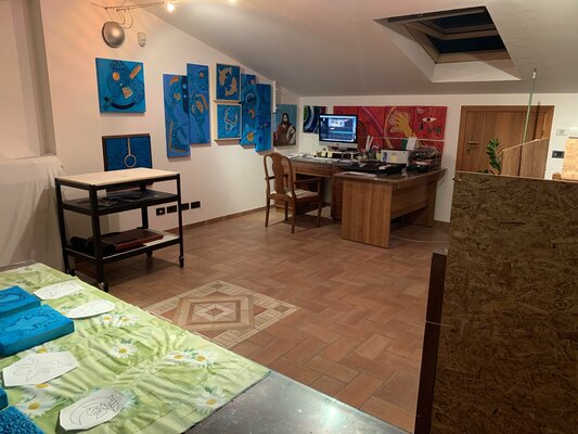 Roberto Re im Studio: il mio studio vista zona scrivanie