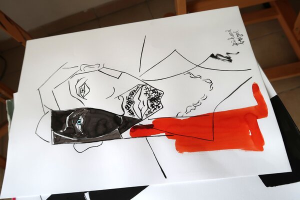 Richard Boigeol nello studio: ATELIER  Les dessins par Richard Boigeol