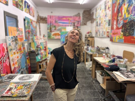 María Burgaz en el estudio