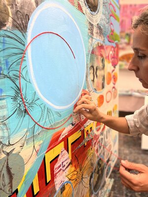 María Burgaz en el estudio