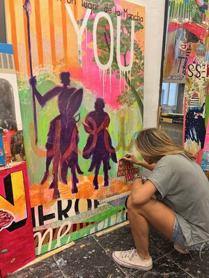 María Burgaz en el estudio