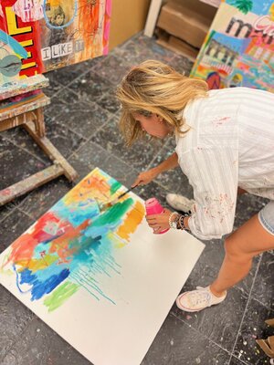 María Burgaz en el estudio