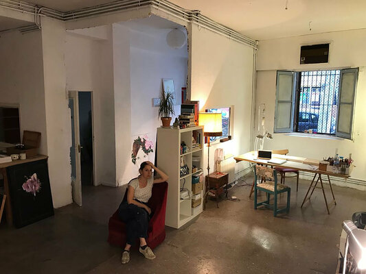 Karenina Fabrizzi in the Studio