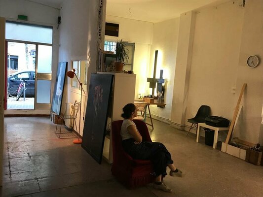 Karenina Fabrizzi in the Studio