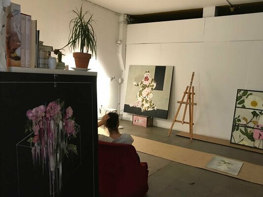 Karenina Fabrizzi in the Studio