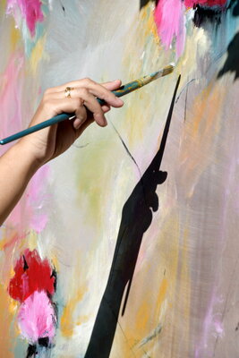Esther Tenedor in de studio