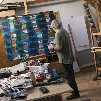 Marc Laffolay en el estudio: DANS L'ATELIER PEINTURE - IN THE PAINTING STUDIO