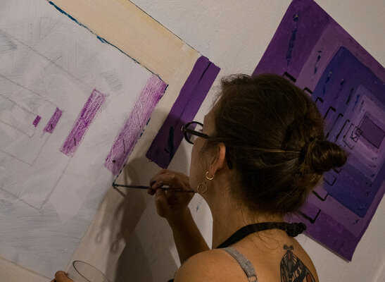 Hannah Berestizhevsky nello studio