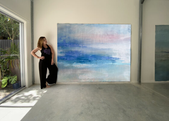 Kathleen Rhee im Studio: On the studio wall