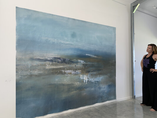 Kathleen Rhee im Studio: On the studio wall