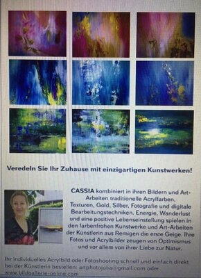 Cassia nello studio: mon flyer pour mon expo