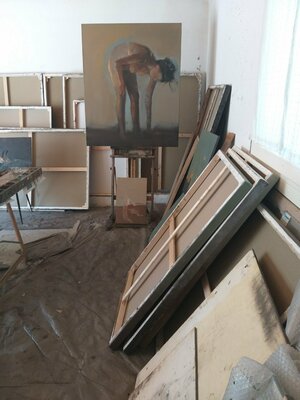 Emanuele Convento im Studio: Il mio studio dove dipingo