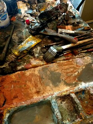 Emanuele Convento im Studio: Dopo aver dipinto.......!