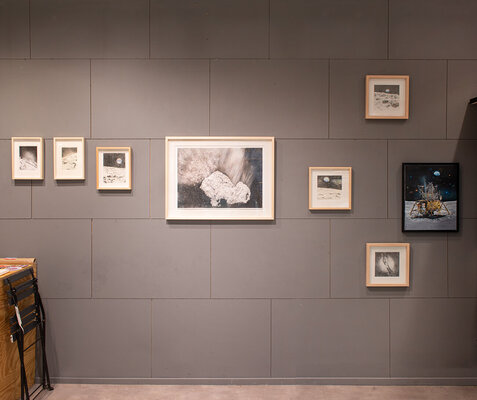 Anne Wölk in de studio: Installation view, Solo Show at artspring PopUp Store, Gallery of Open Studio Festival, 2022