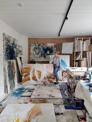 Lotta Sirén nello studio