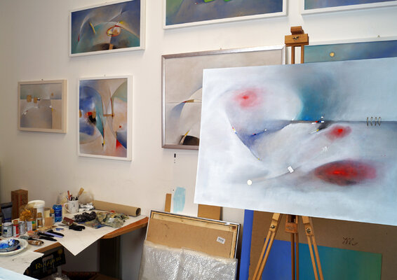 Carlo Olper nello studio: Opere nello studio di Lissone - 2022