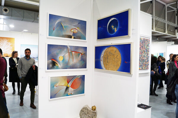 Carlo Olper nello studio: Affordable Art Fair 2020 - Studio Più Milano - Le Opere di Carlo Olper presso lo Stand di Independent Artists