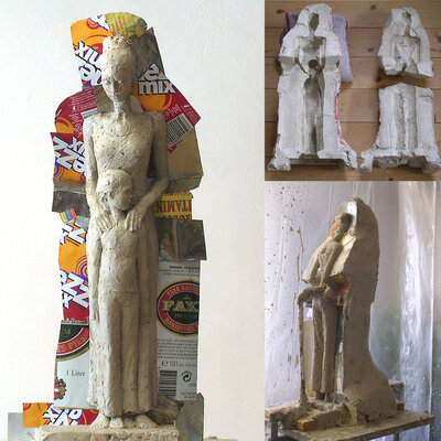 Angelika Kienberger in the Studio: Abformung "Gemeinsam"