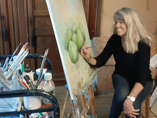 Monica Cattaneo nello studio: Dans mon atelier