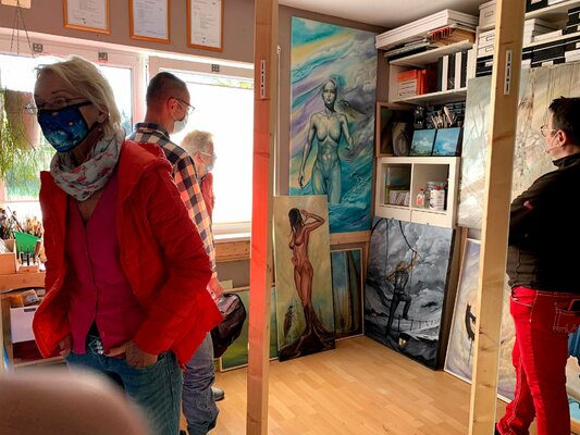 Carola E. Thiele in de studio: Tag des offenen Atelier 2020