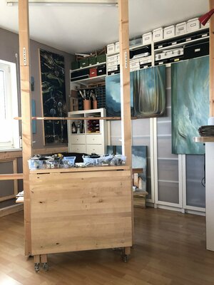 Carola E. Thiele in de studio: Ein Blick ins Atelier...