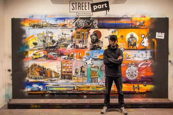 Pappay nello studio: Fresque chez Street Part à Aix-en-Provence