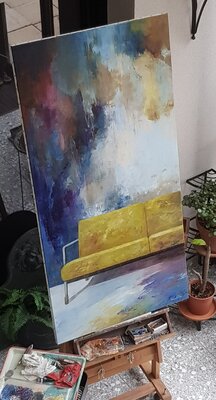 Laurelle Bessé in the Studio: Peinture fraîche !