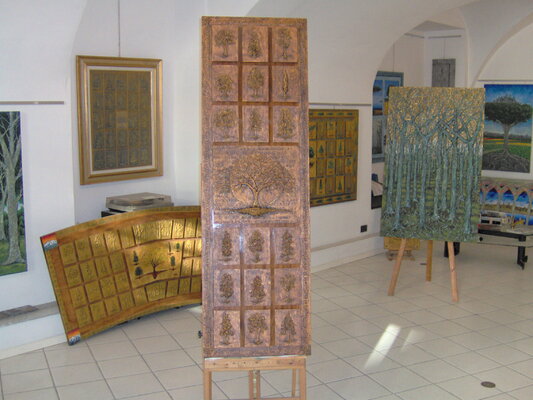 Antonio Presti in de studio: I miei alberi materici nell' atelier di CUNEO (Italy)