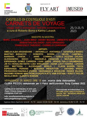 Antonio Presti in de studio: Tre miei dipinti cm 100x100 in esposizione collettiva  dal 25 marzo al 25 maggio 2023 al Castello di Costigliole d'Asti .