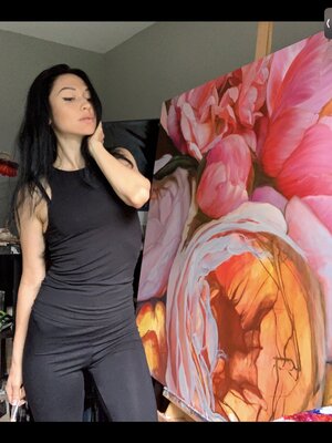 Elena Podmarkova in de studio
