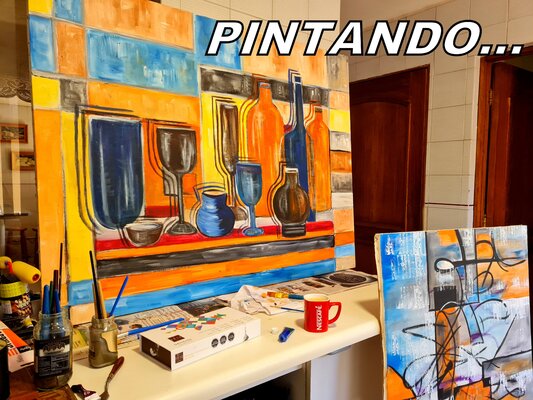 Estela Del Valle Mañez in de studio: PINTADO EN SU ATELIER______________________