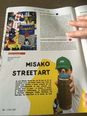 Misako Street Art im Studio: Parution d'un article dans le magazine C de l'art