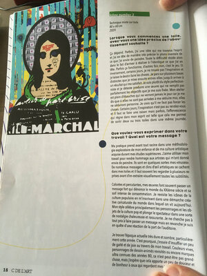 Misako Street Art im Studio: Parution d'un article dans le magazine C de l'art