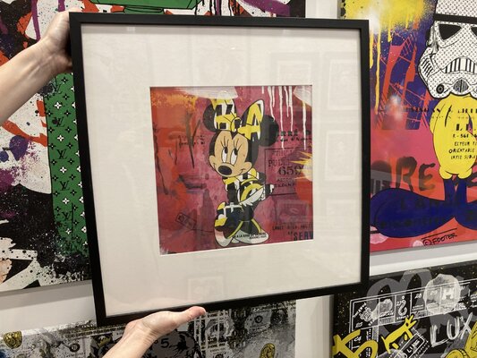 Misako Street Art im Studio: Encadrement possible sur demande