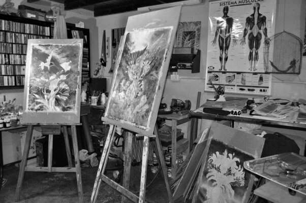 Jorge Bernard in the Studio: Hadas Floras en proceso
