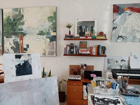 Arlén Sánchez in de studio