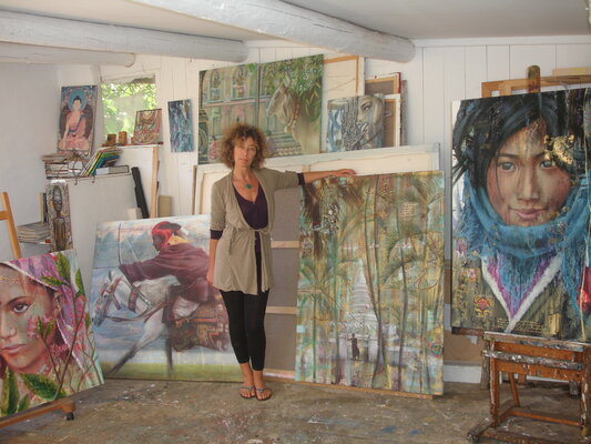 Simona Marziani in de studio
